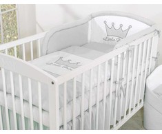 Patalynės komplektas 2 dalių pilkas Little Prince/Princess – jaukumui ir saldžiam miegui.