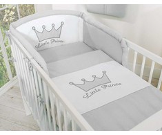 Patalynės komplektas 2 dalių pilkas Little Prince/Princess – jaukumui ir saldžiam miegui.