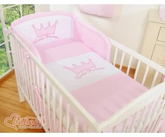 Patalynės komplektas 3 dalių rožinis Little Prince/Princess – saldžiam ir jaukiam miegui.