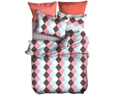 DecoKing Patalynės komplektas BASIC GEO 135x200 + 80x80 cm
