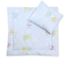 Patalynės komplektas kūdikiui Happy Rabbits Pram – švelnumui ir saldžiam miegui kasdien.