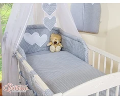 Patalynės komplektas su tinkleliu Hanging Hearts pilkas