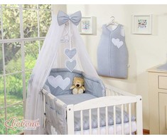 Patalynės komplektas su tinkleliu Hanging Hearts pilkas