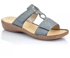Patogios moteriškos šlepetės su „Velcro“ užsegimu, mėlynos, Rieker 60885-12