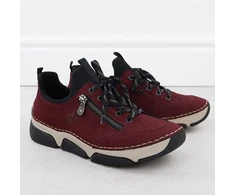 Patogūs moteriški bordo batai Rieker 45973-36
