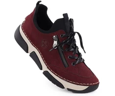 Patogūs moteriški bordo batai Rieker 45973-36