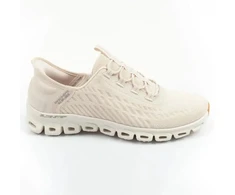 Patogūs Skechers Glide-Step moteriški ecru spalvos įsispiriami sportiniai bateliai