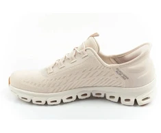 Patogūs Skechers Glide-Step moteriški ecru spalvos įsispiriami sportiniai bateliai