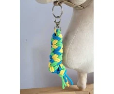 Super Hobby Horse Pavadėlis hobi arkliukui, dvigubas, šviesiai žalias/turkio/geltonas