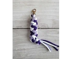 Pavadėlis hobi arkliukui, dvigubas, violetinis/baltas