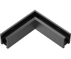 Paviršinio magnetinės sistemos ZAMBELIS MAGNETIC 6MM bėgelio horizontalus kampinis sujungimas, 24V, juodas, 25232