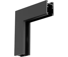 Paviršinio magnetinės sistemos ZAMBELIS MAGNETIC 6MM bėgelio vertikalus kampinis sujungimas, 24V, juodas, 25234