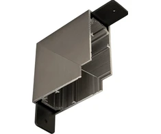 Paviršinio magnetinės sistemos ZAMBELIS bėgelio vertikalus kampinis sujungimas, tamsaus sidabro sp., 48V, 2082NCK-C1