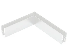 Paviršinio magnetinės sistemos ZAMBELIS bėgelio horizontalus kampinis sujungimas, 48V, baltas, 2082W-C2