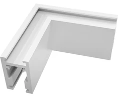 Paviršinio magnetinės sistemos ZAMBELIS MAGNETIC 5MM bėgelio kampinis sujungimas, matinės baltos sp., 2511-W