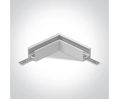 Paviršinio magnetinių sistemų bėgelio MINI kampinis sujungimas, baltas, 42012AA/W