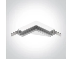 Paviršinio magnetinių sistemų bėgelio MINI kampinis sujungimas, baltas, 42012BA/W