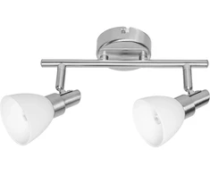 Lubinis šviestuvas Paviršinis akcentinis šviestuvas SPOT, 2xG9, sidabro sp., su 2x1,9W 2700K LED lemputėm