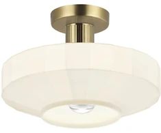 Paviršinis lubinis šviestuvas VIVIAN, E27, baltos/žalvario sp., 4310801