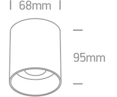 Lubinis šviestuvas Paviršinis lubų šviestuvas, GU10, baltas, 12105N/W/W