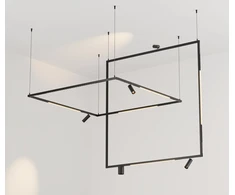 Paviršinis magnetinės sistemos ZAMBELIS MAGNETIC 5MM bėgelis, matinės juodos sp., 48V, 1m, 2501