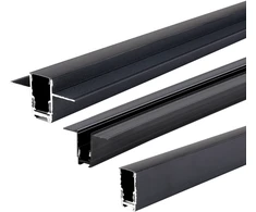 Paviršinis magnetinis bėgelis OPTONICA S15, juodas, 1m