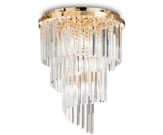 Lubinis šviestuvas Ideal Lux Ceiling lamp with 12 lights CARLTON, E14, auksinis color