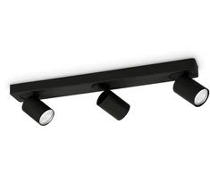Lubinis šviestuvas Ideal Lux Ceiling lamp with 3 lights RUDY, GU10, juodas