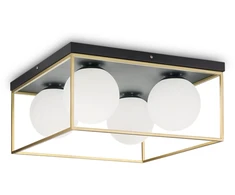 Lubinis šviestuvas Ideal Lux Ceiling lamp with 4 lights LINGOTTO, E14, sidabrinis color