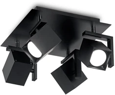 Lubinis šviestuvas Ideal Lux Ceiling lamp with 4 lights MOUSE, GU10, concrete