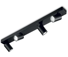 Lubinis šviestuvas Ideal Lux Ceiling lamp with 4 lights RUDY, GU10, juodas