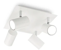 Lubinis šviestuvas Ideal Lux Ceiling lamp with 4 lights SPOT, GU10, baltas