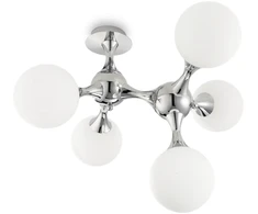 Lubinis šviestuvas Ideal Lux Ceiling lamp with 5 lights NODI, E14, coffee color