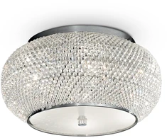 Lubinis šviestuvas Ideal Lux Ceiling lamp with 6 lights PASHA', E14, chrome