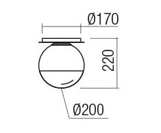 Lubinis šviestuvas Paviršinis šviestuvas BERRY, E27, chromo/dūmų sp., 01-2279