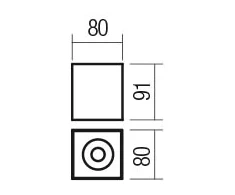Lubinis šviestuvas Paviršinis šviestuvas CORINTH, GU10, juodas, 01-3433