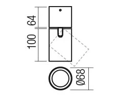 Lubinis šviestuvas Paviršinis šviestuvas CORINTH, GU10, matinės aukso sp., 01-3429