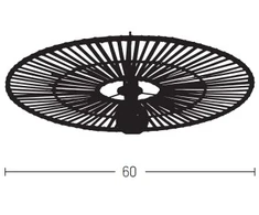 Lubinis šviestuvas Paviršinis šviestuvas, E27, juodos/rudos sp., 19252