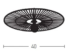Lubinis šviestuvas Paviršinis šviestuvas, E27, juodos/rudos sp., 19253