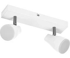 Lubinis šviestuvas Paviršinis šviestuvas SPOT, 2xGU10, baltas, su 2x4,3W 2700K LED lemputėm