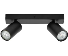 Lubinis šviestuvas Paviršinis šviestuvas SPOT, 2xGU10, juodas, su 2x3,4W 2700K dimeriuojamom LED lemputėmis