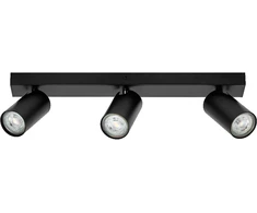 Lubinis šviestuvas Paviršinis šviestuvas SPOT, 3xGU10, juodas, su 3x3,4W 2700K dimeriuojamom LED lemputėmis
