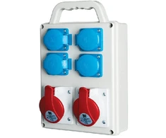PawBol B.SLIM-6-S plastikinis skydelis 6 mod (4x16A/250V 2x16A/5P)