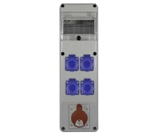 PawBol R-BOX B.SLIM-6S-28-S plastikinis skydelis su lizdais (4x16A/230V, 1x5P16A)