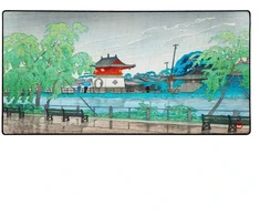 Pelės kilimėlis "LIT Pelės kilimėlis" Rain at Shinobazu Pond, by Hasui