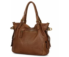 PELLE LAVATA Damska Skórzana Torebka ShopperBag A4 Duża Vintage Klasyczna