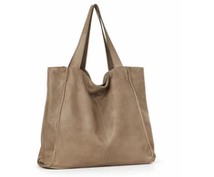 PELLE LAVATA Damska Skórzana Torebka ShopperBag A4 Old Look Minimalistyczna