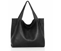 PELLE LAVATA Damska Skórzana Torebka ShopperBag A4 Old Look Minimalistyczna