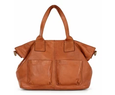 PELLE LAVATA Skórzana Torebka Shopper Bag A4 Skórzana Vintage 4 Kieszenie