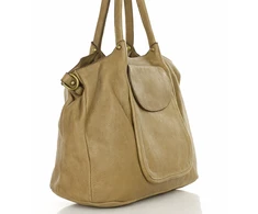 PELLE LAVATA Odinė ShopperBag Rankinė A4 2 Skyrių Didelė Vintage